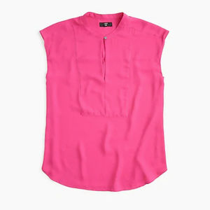 Pink J.Crew Drapey Cap-Sleeve Top - M (NWT)